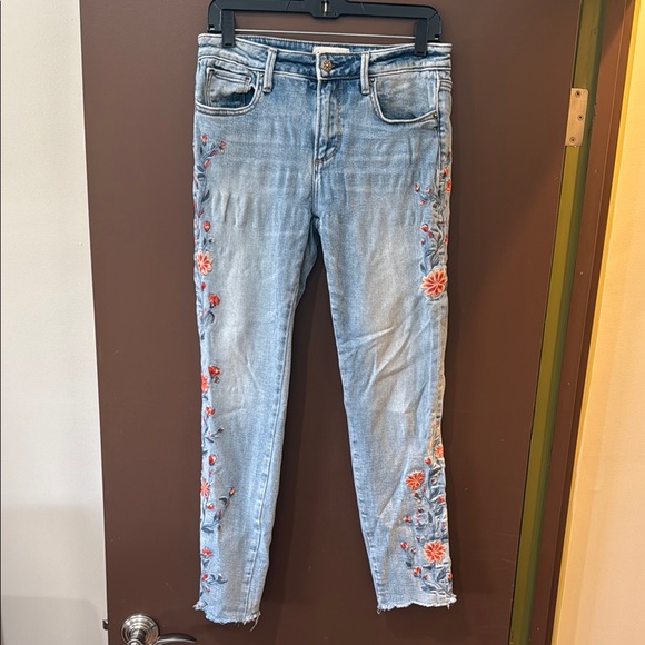 DRIFTWOOD Denim - DRIFTWOOD “Jackie” Embroidered Skinny Denim Jeans